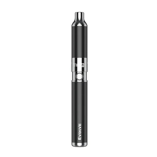 front view of the 2020 Edition Yocan Evolve in Black. One of Yocan's popular products for its power, and convenience. Blending sleek design with legendary coil technology.