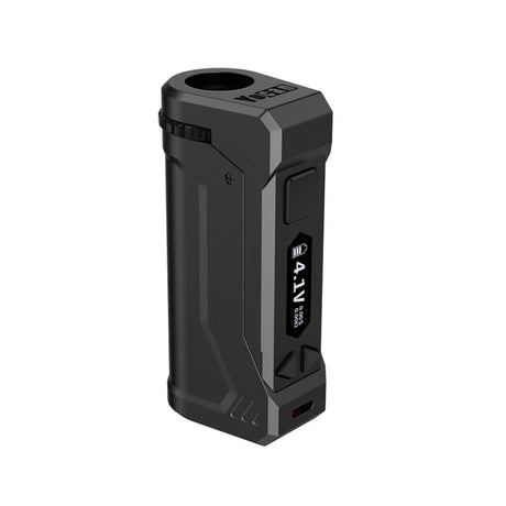 A side view of the Yocan Uni Pro in black. A sleek color for a quality product from Yocan.