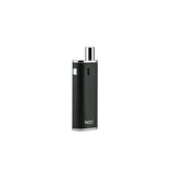 Front view of the black Yocan Hive cartridge battery made in a brush aluminum body.