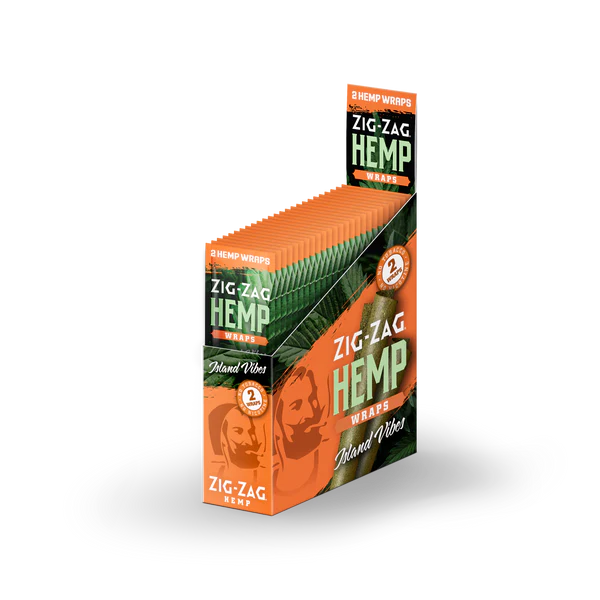 Zig-Zag Hemp Wraps – 25-Count Display Box