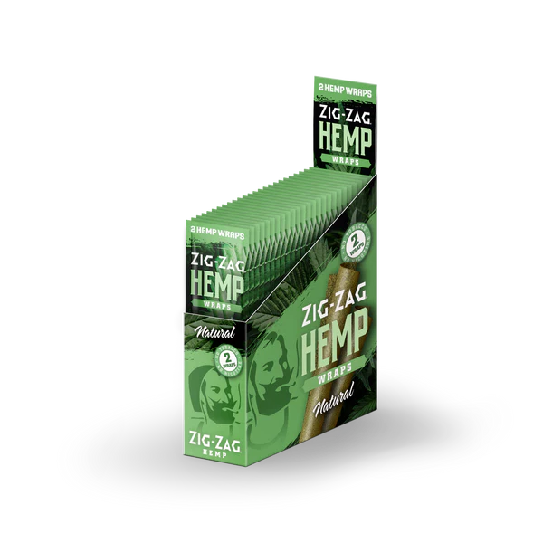 Zig-Zag Hemp Wraps – 25-Count Display Box