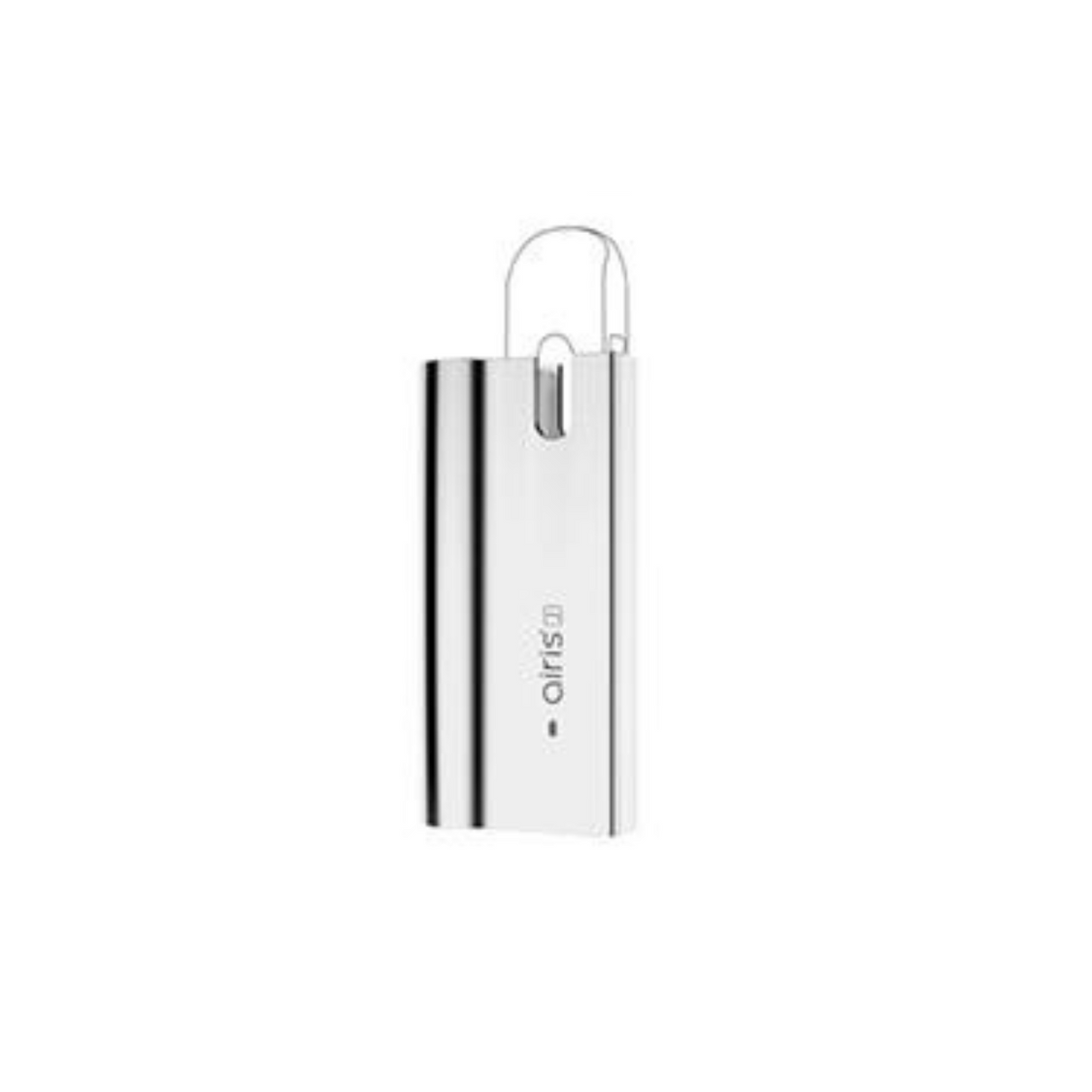 Front view of the Airis J universal pod battery in sleek black. This slim, highly portable vaporizer battery is specifically designed to be perfectly compatible with standard universal liquid and oil pods for seamless vaping on the go.