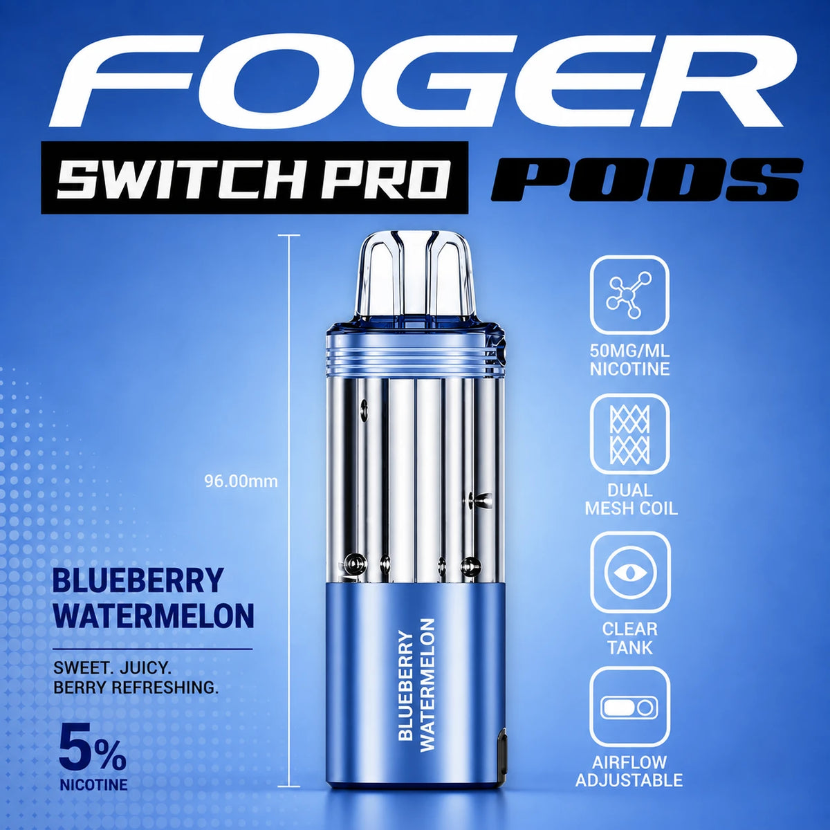 Foger Switch Pro 30000 Puffs Disposable Pods 5CT/Display