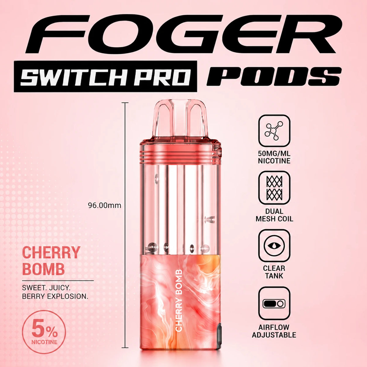 Foger Switch Pro 30000 Puffs Disposable Pods 5CT/Display