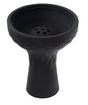 Front angled view of the black Classic Silicone Hookah Bowl. This flexible, food-grade silicone shisha head acts as an intense physical insulator that prevents shattering and completely bypasses the need for traditional rubber base grommets.