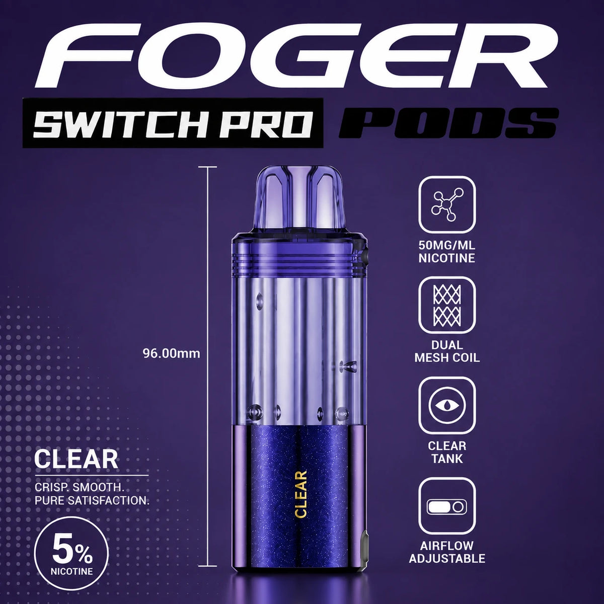 Foger Switch Pro 30000 Puffs Disposable Pods 5CT/Display