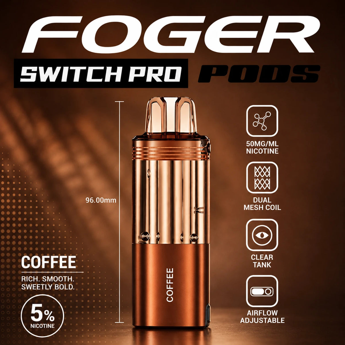 Foger Switch Pro 30000 Puffs Disposable Pods 5CT/Display