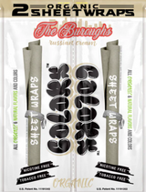 Front view of the Colors Organic Sheet Wraps pouch in Russian Cream flavor. This cream-colored, fresh-locking bag protects the tobacco-free wraps for easy preparation and structural performance.