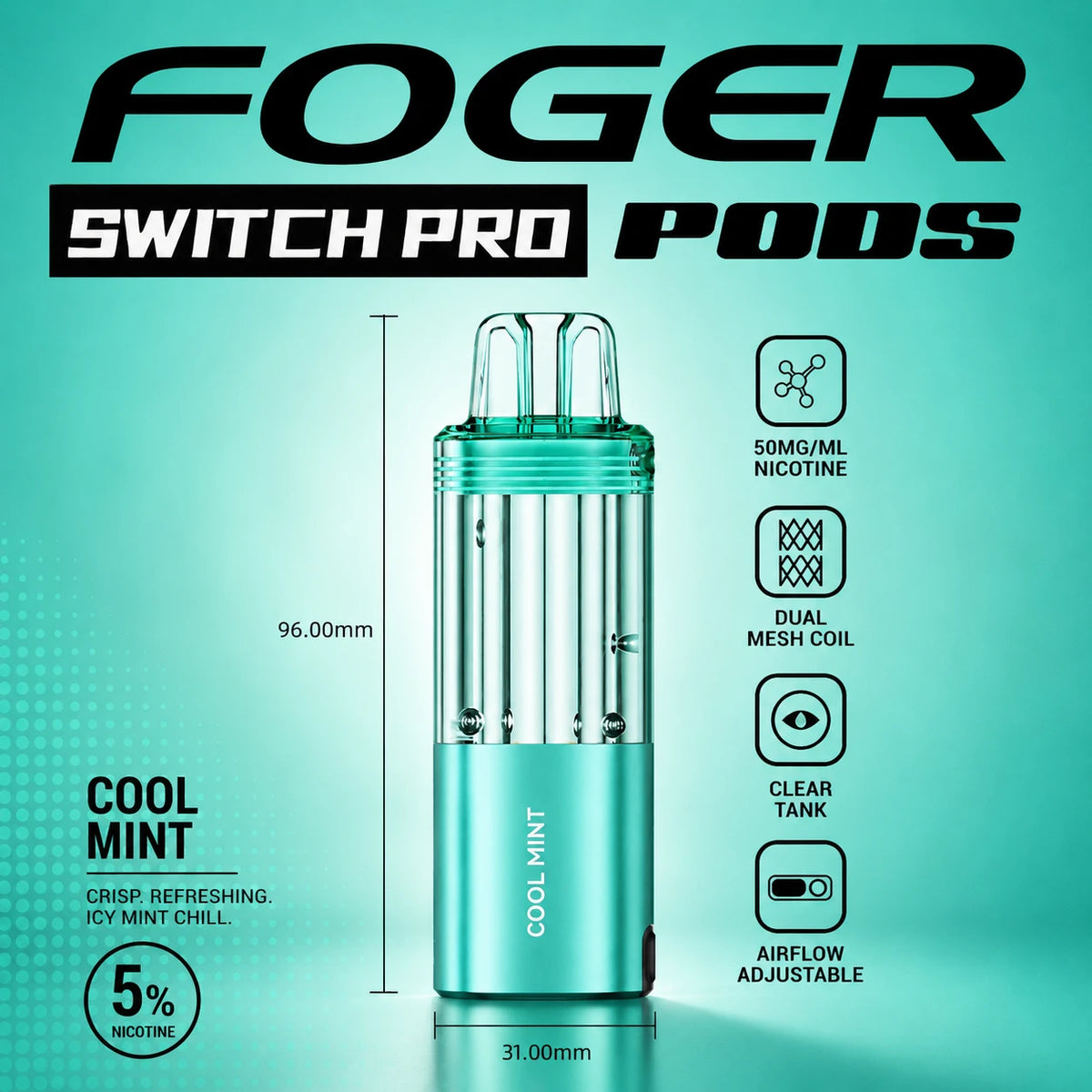 Foger Switch Pro 30000 Puffs Disposable Pods 5CT/Display