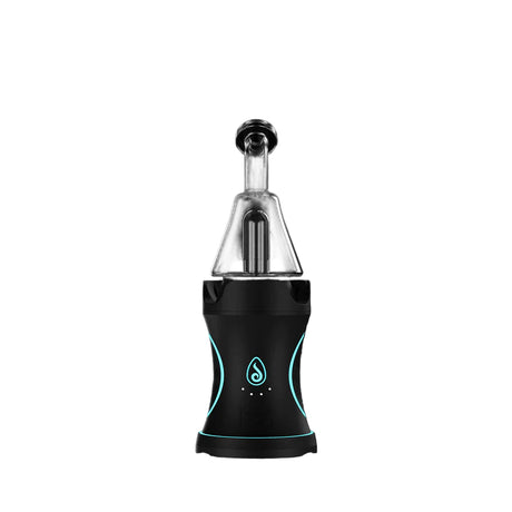 Front view of the Dr. Dabber Boost Evo in black. This premium smart e-rig uses a patented temperature control sensor to provide a consistent, perfectly calibrated dabbing experience every time.