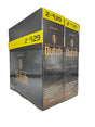 Front view of the Dutch Masters Gold Fusion cigarillos box in metallic gold and brown. These slow-burning natural leaf cigarillos come in a wholesale 15-count box of 2-packs, ideal for retail counter displays.