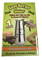 Front view of the stainless-steel Easy Butter Maker Stovetop Infuser in the 1-stick capacity. This non-electric thermal extraction unit processes botanical materials into cooking fats in just 10 minutes with integrated filtration, bypassing the need for manual cheesecloth straining.