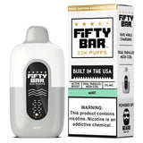 Fifty Bar V2 White 20000 Puffs Disposable Vape 5CT/Display