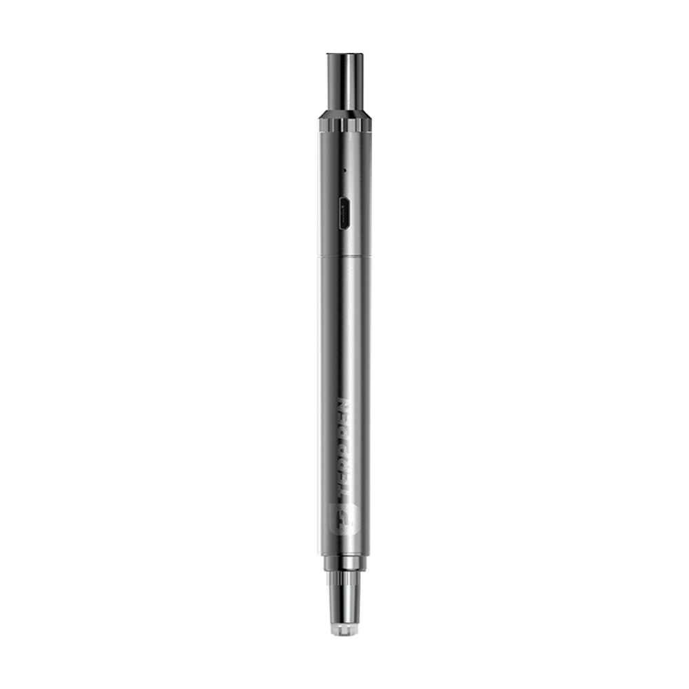 Front view of the Fly Fresh 510 Thread Battery Pen in black, pink, gold, and silver. This universal 510-threaded battery features variable voltage output and a built-in preheat cycle for preferred cartridges.