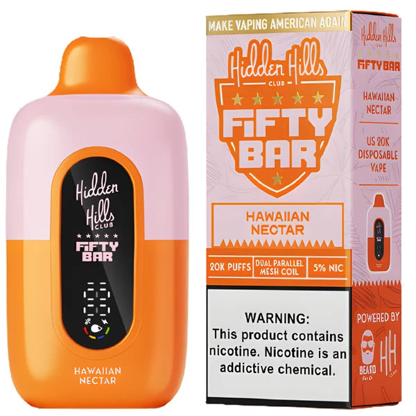 Fifty Bar V2 Hidden Hills 20000 Puffs Disposable Vape 5CT/Display