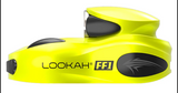 Front view of the Lookah Car FF1 510 Thread Battery in a striking metallic neon green finish. This compact extract battery shields the internal hardware components from accidental impact damage via its durable metal casing.
