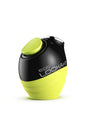 Front view of the Lookah Egg 510 Cartridge Battery in vibrant matte neon green with a glossy black top cap. This portable vaporizer battery offers a versatile 0.8 to 1.0 ohm working resistance range for optimal cartridge compatibility.