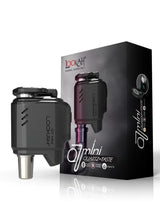 Front view of the Lookah Q7 Mini enail banger kit in black. This compact, palm-sized electronic nail connects directly to traditional water pipes to vaporize wax and extracts without an open flame.