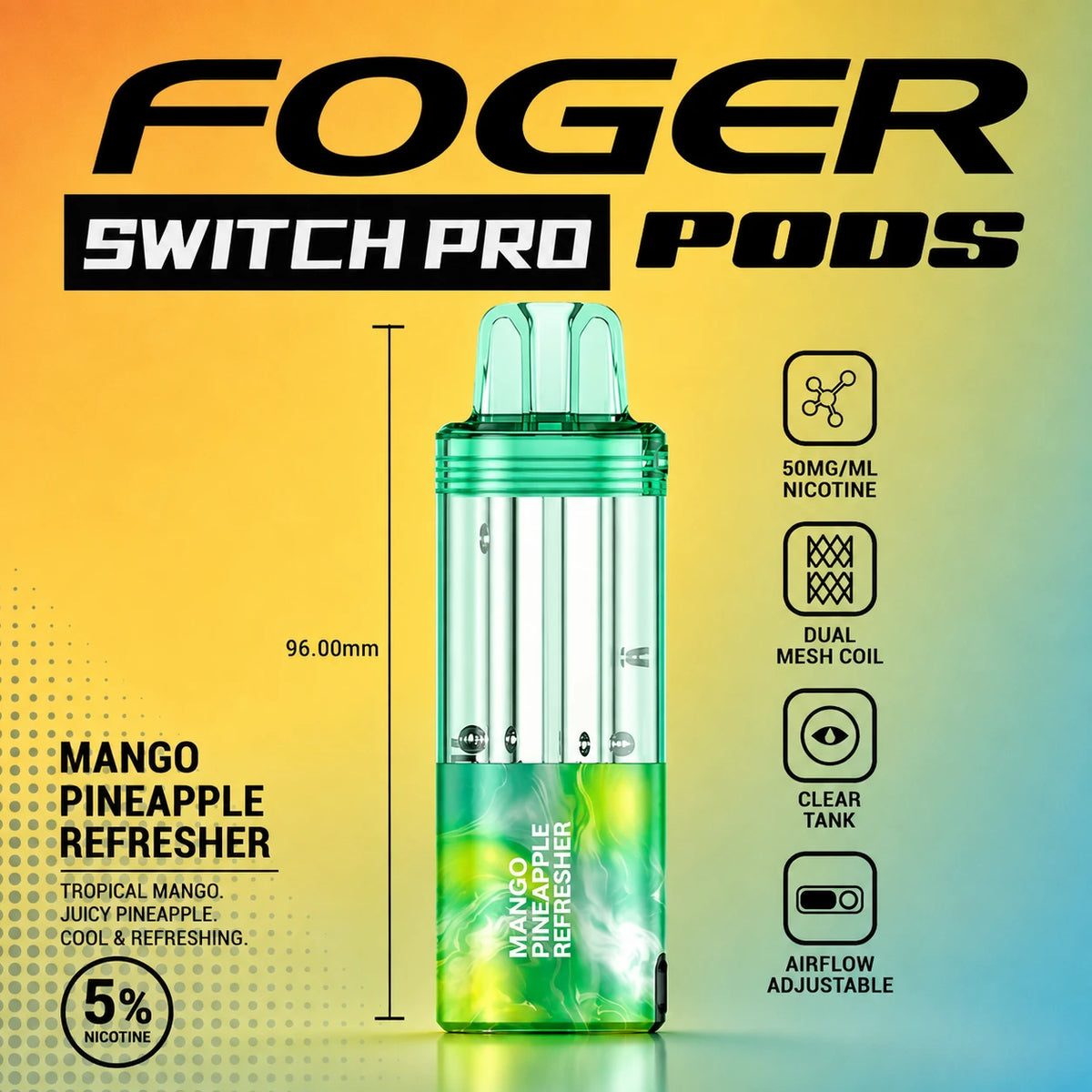Foger Switch Pro 30000 Puffs Disposable Pods 5CT/Display