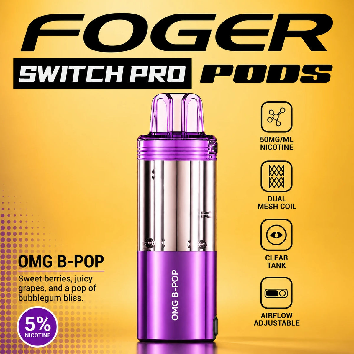 Foger Switch Pro 30000 Puffs Disposable Pods 5CT/Display