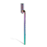 Front view of the Ooze ConNectar nectar collector battery attachment in reflective rainbow. This highly convenient, 3-piece attachment instantly transforms any standard 510-thread vape pen battery into a fully functional, portable dab straw for your favorite concentrates.