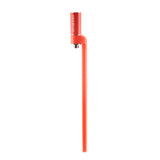 Front view of the Ooze ConNectar nectar collector battery attachment in sleek red. This highly convenient, 3-piece attachment instantly transforms any standard 510-thread vape pen battery into a fully functional, portable dab straw for your favorite concentrates.