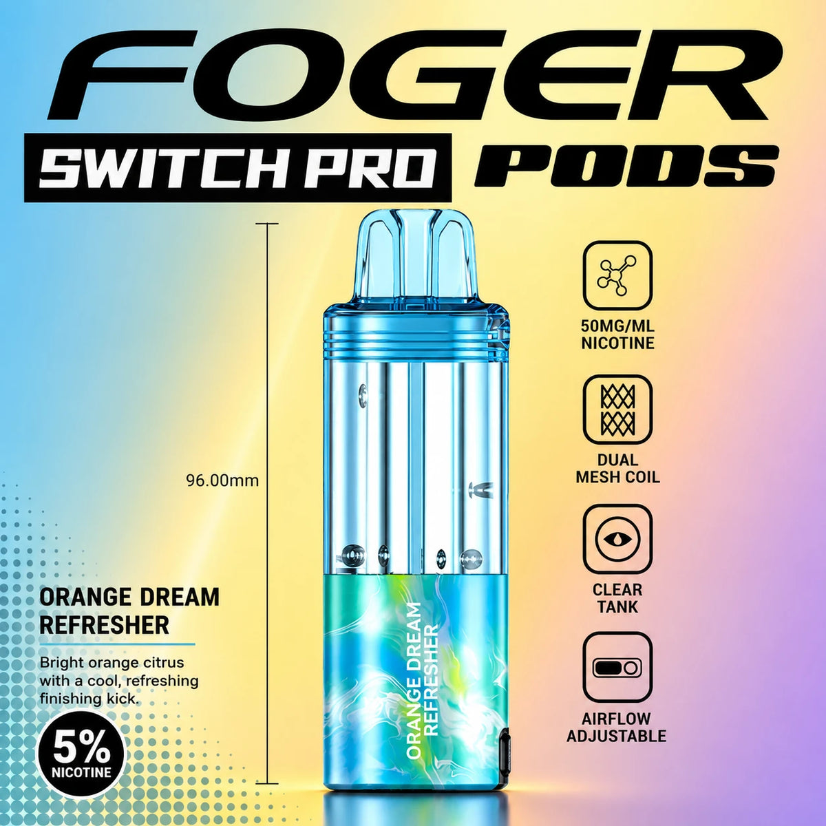 Foger Switch Pro 30000 Puffs Disposable Pods 5CT/Display