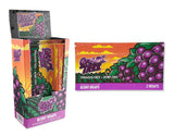 Angled overhead view of the Orchard Beach Terpene Infused Wraps in an assortment of vibrantly colored 12-count display boxes. Made from premium all-natural materials, these tobacco-free wraps are infused with plant-derived terpenes for a slow-burning and deeply flavorful smoking experience.