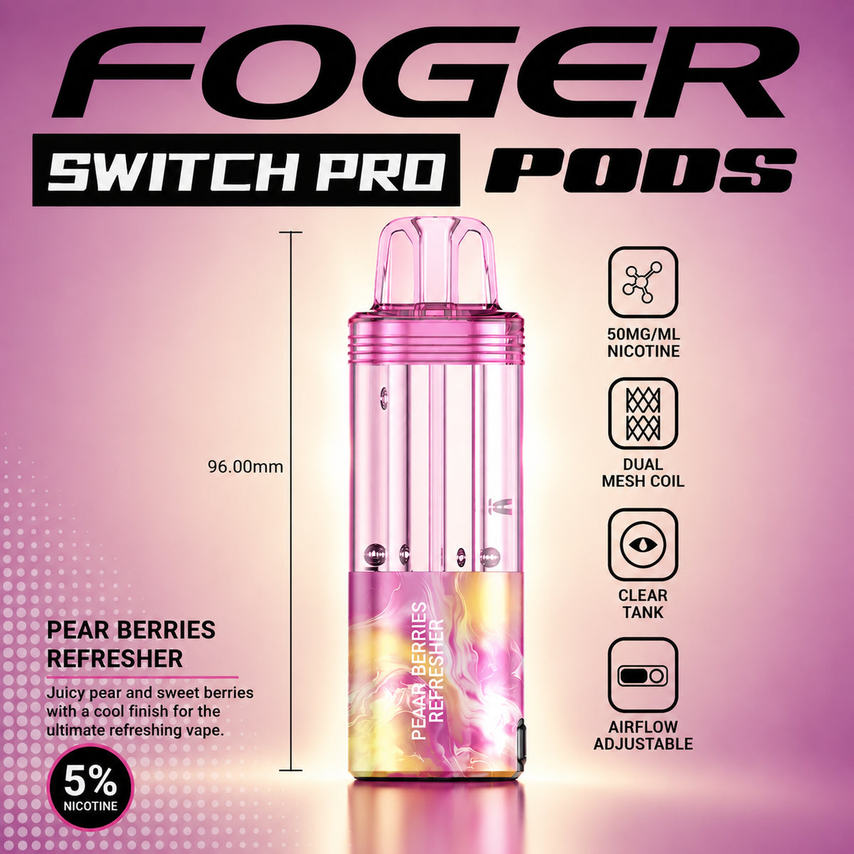 Foger Switch Pro 30000 Puffs Disposable Pods 5CT/Display
