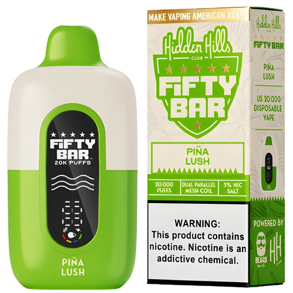 Fifty Bar V2 Hidden Hills 20000 Puffs Disposable Vape 5CT/Display