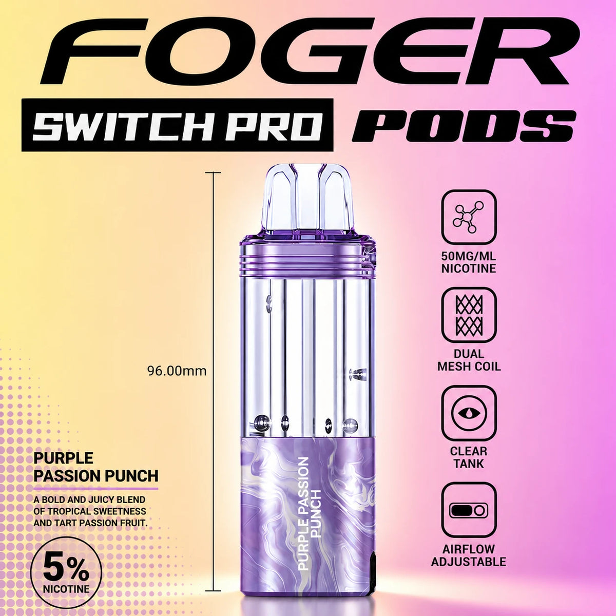 Foger Switch Pro 30000 Puffs Disposable Pods 5CT/Display