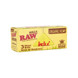 RAW Organic 3meter King Size Hemp Rolls 12ct