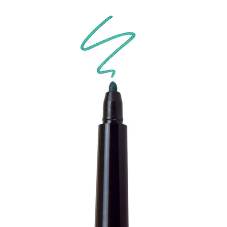 Side profile view of a loose RAW RAWL Pen Cone Roller uncapped in smooth black plastic with the classic red RAW logo stamped on the side. This tool features a precisely tapered barrel design engineered to act as a rigid structural guide for wrapping standard rolling papers into flawless cones.