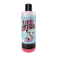 Front view of the Resin Blaster Glass Cleaner 16 oz bottle in [Insert Color, e.g., pink]. This powerful liquid cleaning solution easily dissolves heavy tar and sticky resin buildup inside borosilicate glass water pipes.