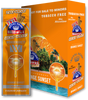 Front view of the Royal Blunts XXL Terp Wraps 2-count pouch in the orange sunset flavor. These tobacco-free, terpene-infused hemp wraps arrive with two wraps per pouch and are designed for a slow, even burn.