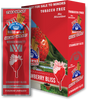 Front view of the Royal Blunts XXL Terp Wraps 2-count pouch in the red strawberry bliss flavor. These tobacco-free, terpene-infused hemp wraps arrive with two wraps per pouch and are designed for a slow, even burn.