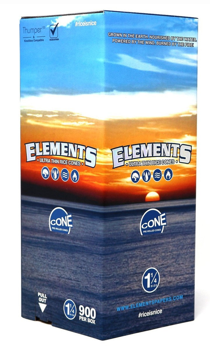 Elements 1 1/4 Size Pre Rolled Cones 900ct