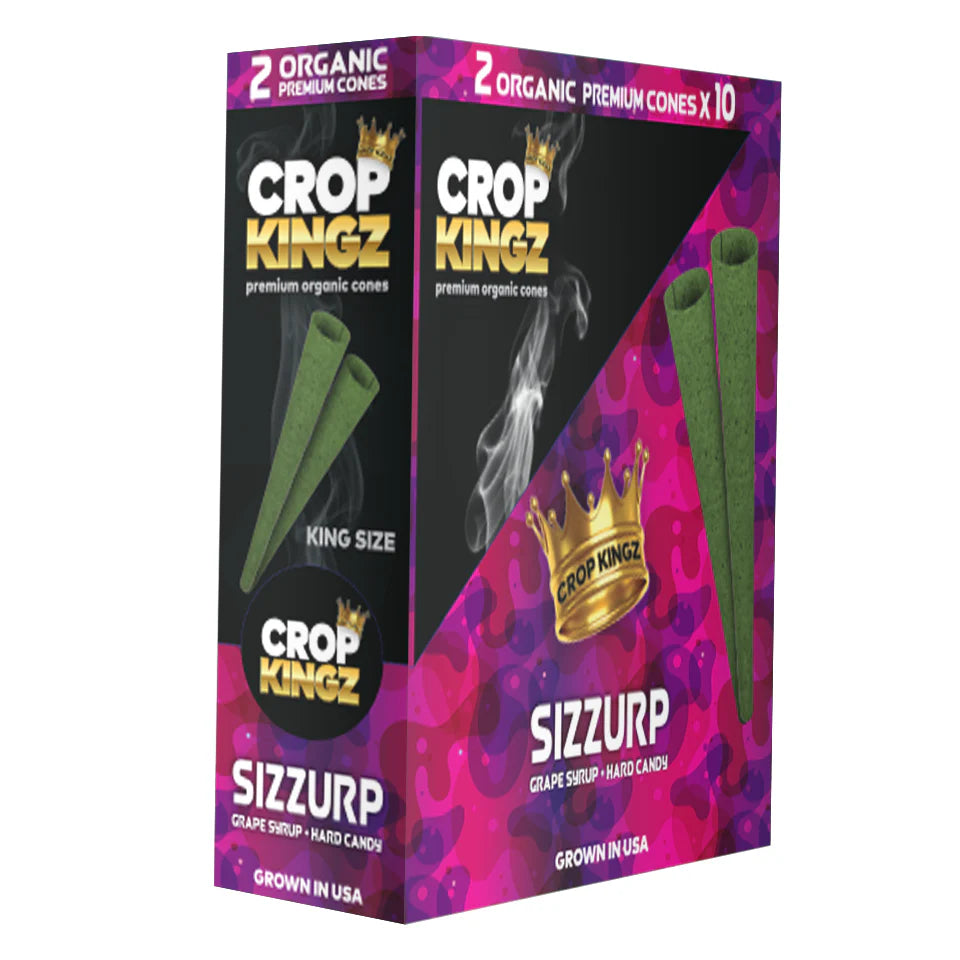 Crop Kingz Self-Sealing Hemp Wraps – Tobacco-Free 2-Pack 10ct Display Box