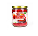 Front view of the Smoke Odor Exterminator Candle 13oz in a dark burgundy Sippin' Sangria design. This enzyme-activated glass mason jar candle physically binds to and neutralizes airborne smoke and environmental smells.