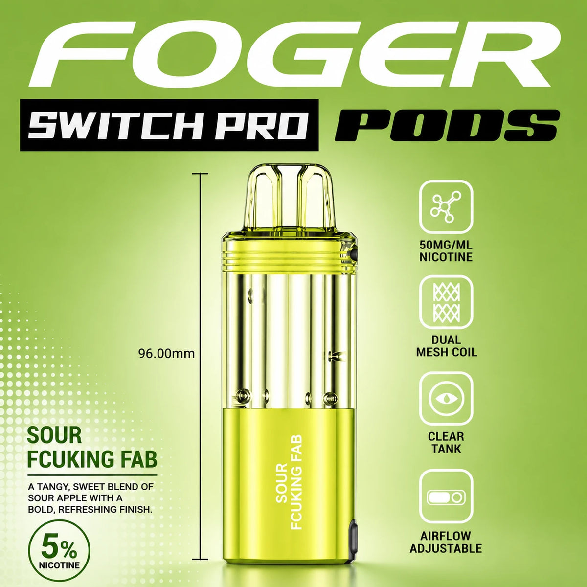 Foger Switch Pro 30000 Puffs Disposable Pods 5CT/Display