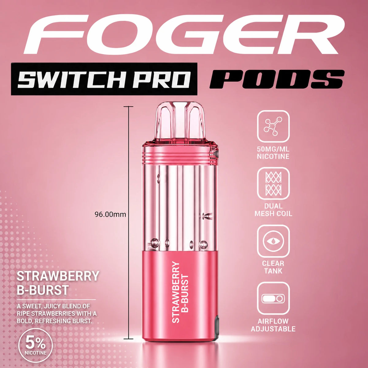 Foger Switch Pro 30000 Puffs Disposable Pods 5CT/Display