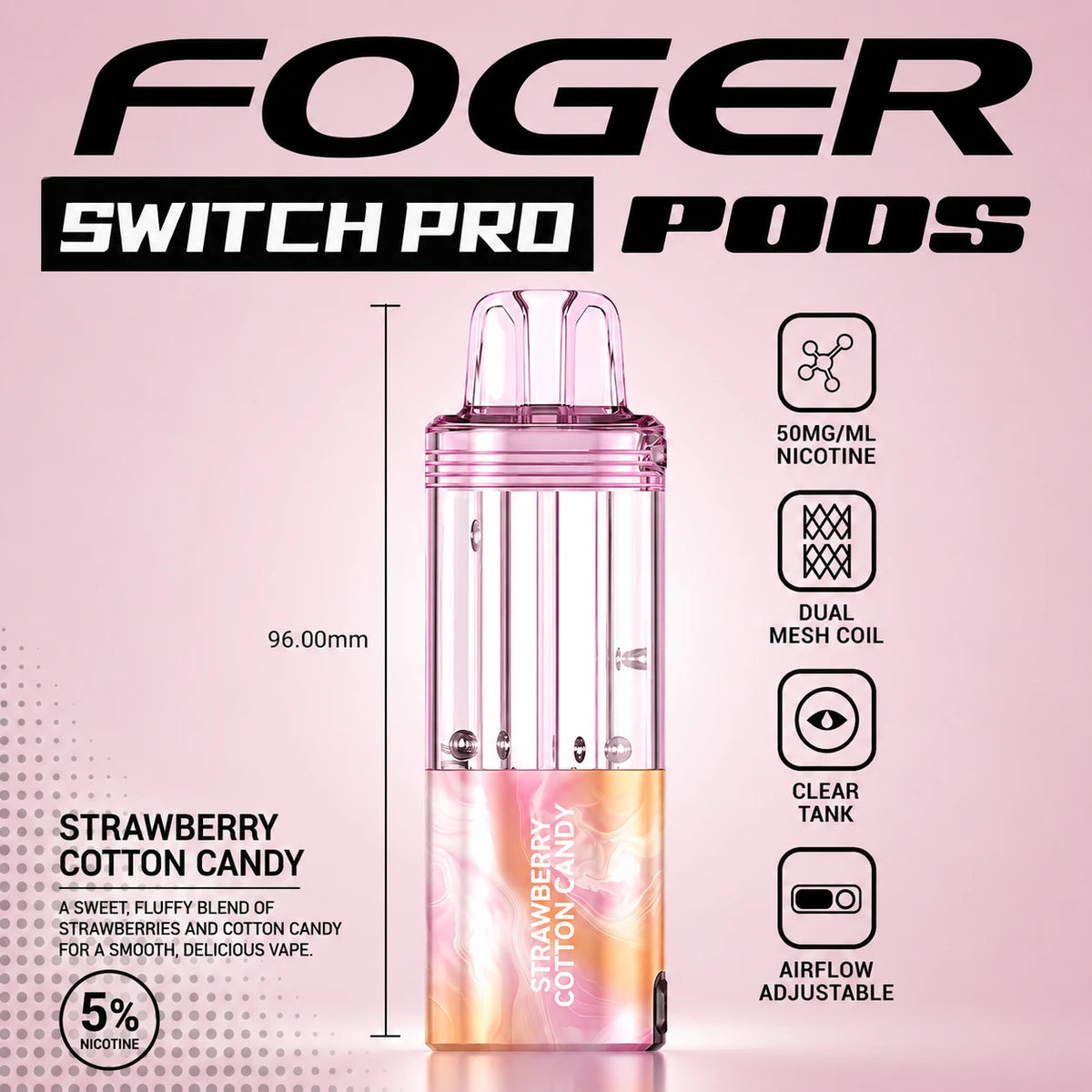 Foger Switch Pro 30000 Puffs Disposable Pods 5CT/Display