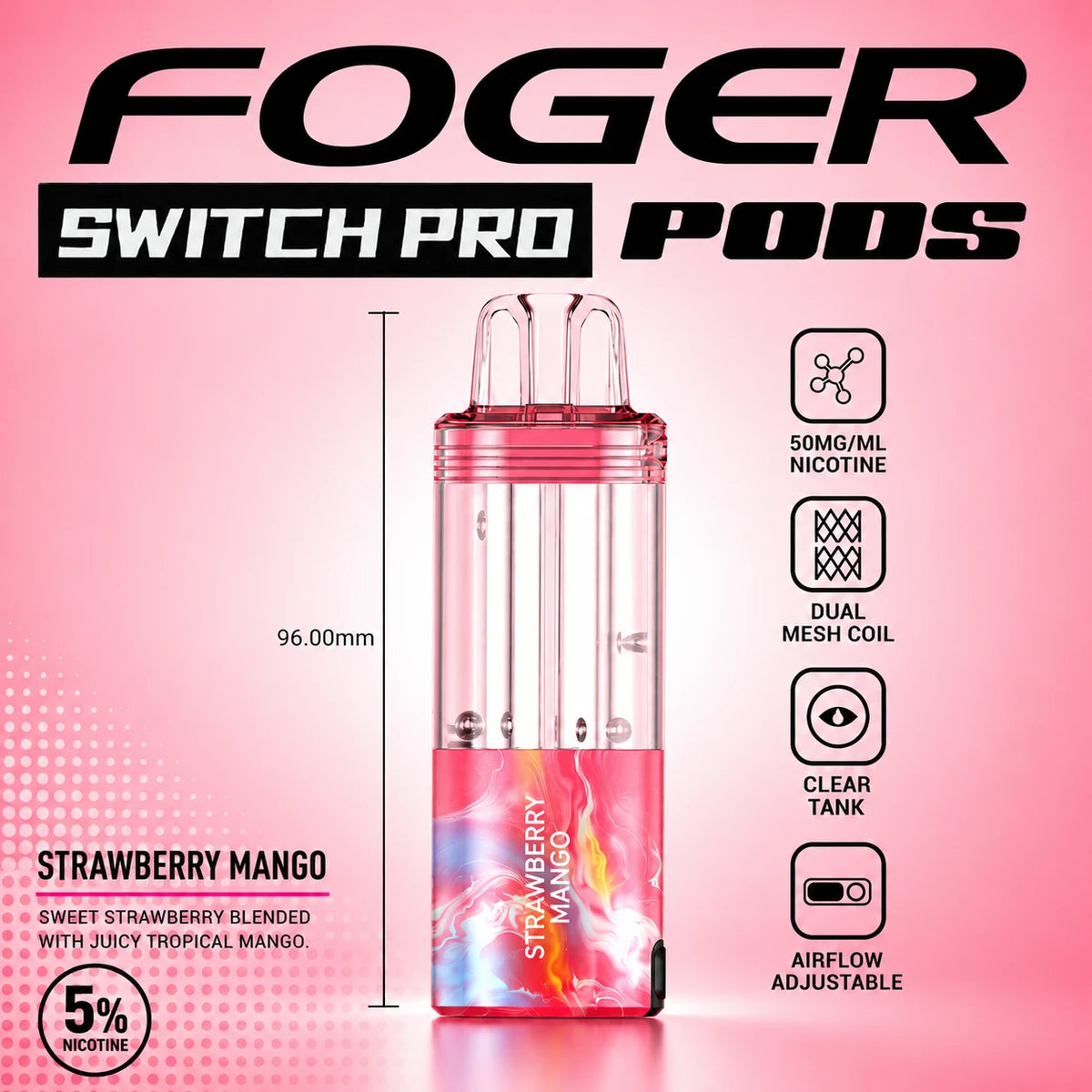 Foger Switch Pro 30000 Puffs Disposable Pods 5CT/Display