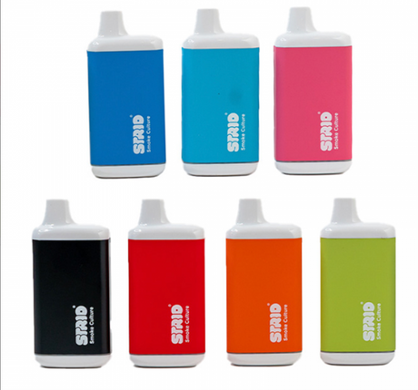 side view of the Strio Cartbox Incognito 510 thread battery in assorted colors. Featuring variable voltage settings, this hidden cartridge battery lets you customize your vapor production for any oil viscosity.