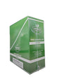 Front view of the Swisher Sweets Green mini cigarillos box in bright green and white. These popular machine-made mini cigarillos come in a wholesale 15-count box of 3-packs, offering a quick, flavorful smoke ideal for retail counter displays.