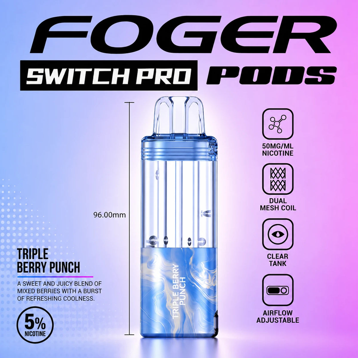 Foger Switch Pro 30000 Puffs Disposable Pods 5CT/Display