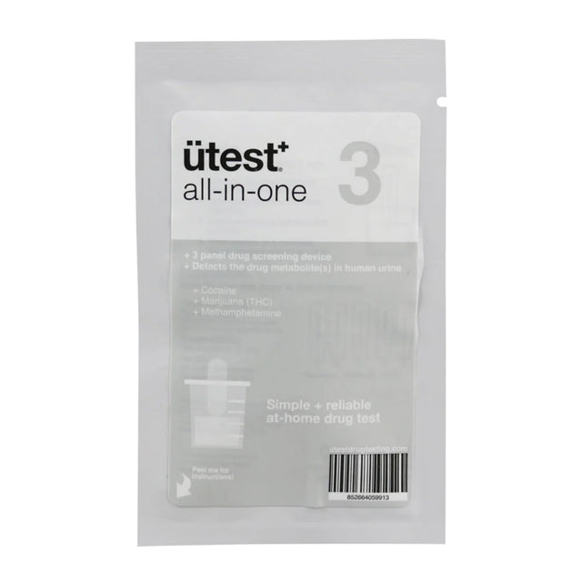front view of the Utest 3 all in one. A product that is a comprehensive test for three substances and a monitoring system for for detox.