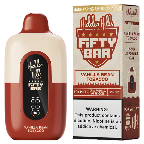 Fifty Bar V2 Hidden Hills 20000 Puffs Disposable Vape 5CT/Display