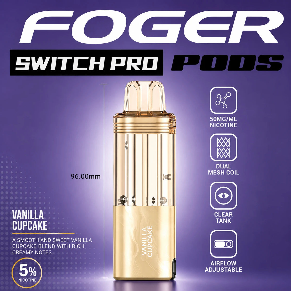 Foger Switch Pro 30000 Puffs Disposable Pods 5CT/Display