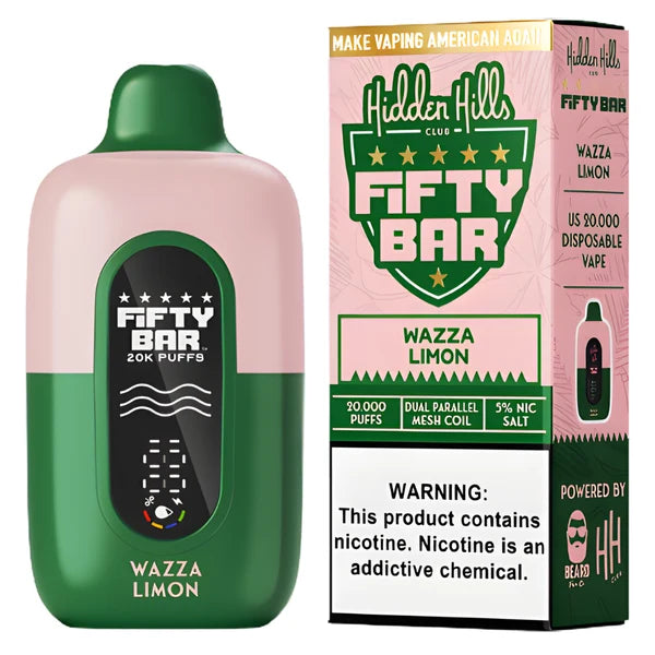 Fifty Bar V2 Hidden Hills 20000 Puffs Disposable Vape 5CT/Display